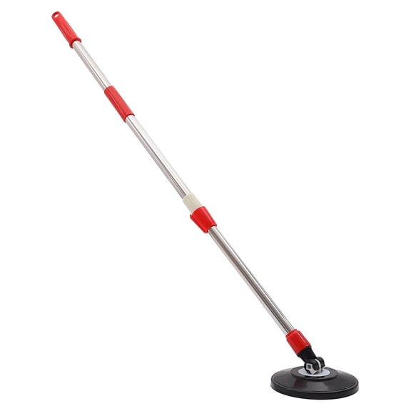 Toyandona Durable Stainless Steel Red Mop Pole Replacement for Rotating Mop Easy to Install