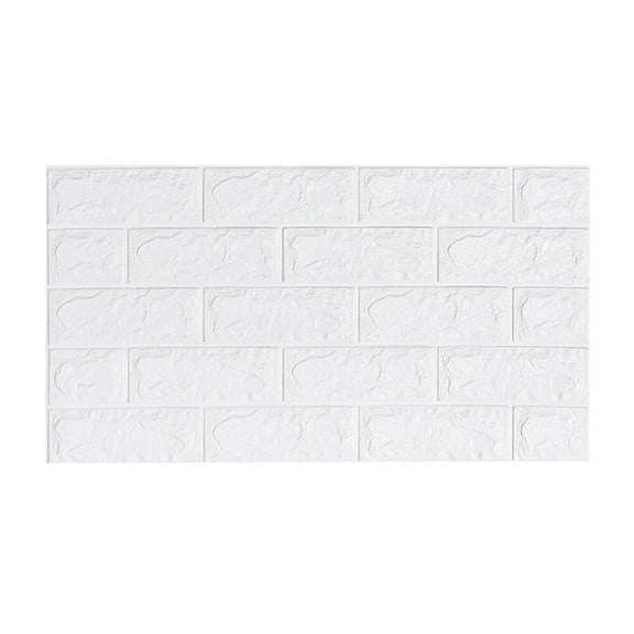 Supvox White Brick Wallpaper Peel and Stick Wall Tile Decor for Kitchen and Living Room
