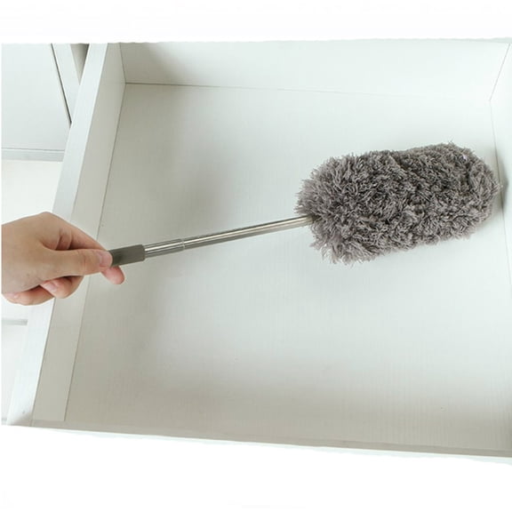 Toyandona Extendable Duster With Handle For Ceiling Fans Blinds Furniture And Cars Soft Non Slip Grip Grey 1 Piece