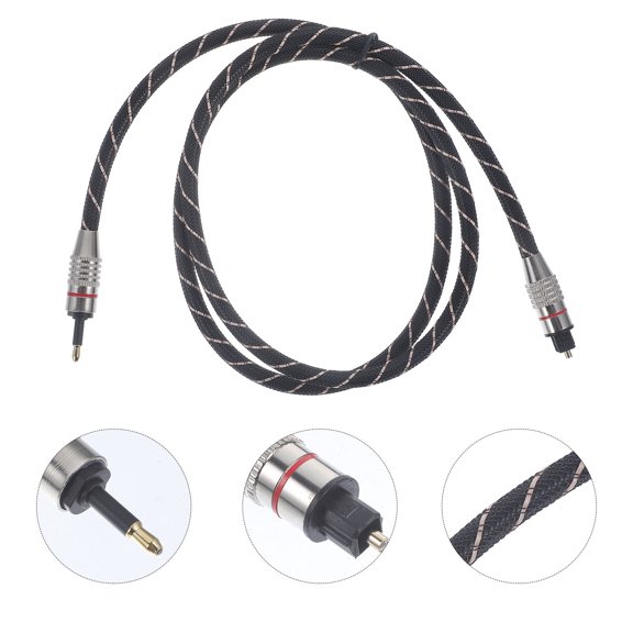 Toyandona Fiber Optic Audio Cable Black for Stable Digital Audio Transmission and 5.1 Channel Support