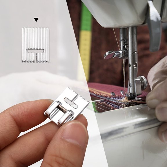 Toyandona Hard Metal Straight Stitch Presser Foot Plated Silver Color for Sewing Machine Use