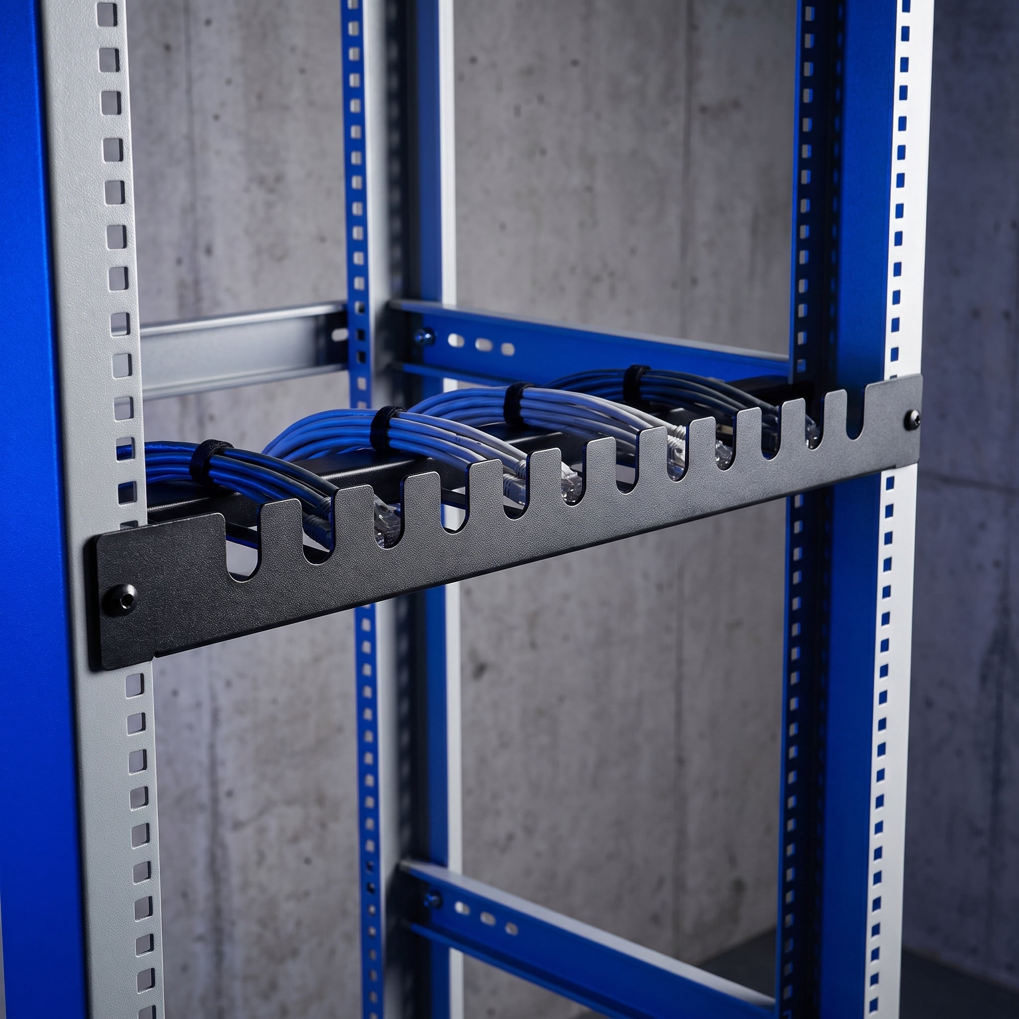 Netwprk Racks Accessory Toyandona Horizontal Fishbone Cable Manager Panel for Rack Mount ...
