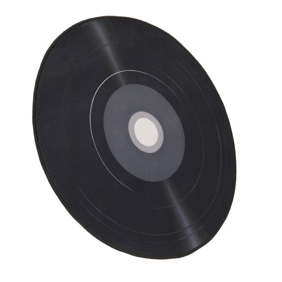 Toyandona Machine Washable Vinyl Record Rug Black Retro Style Carpet for Home Decor