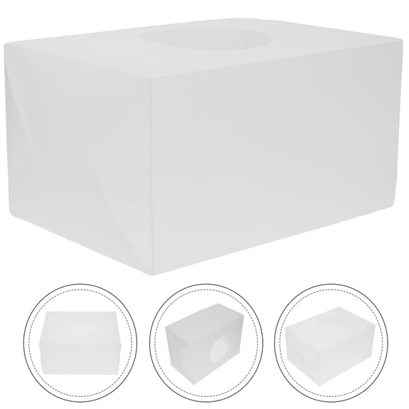 Toyandona Meeting Donation Box White with Firm PP Build and Privacy Feature for Raffle and Storage