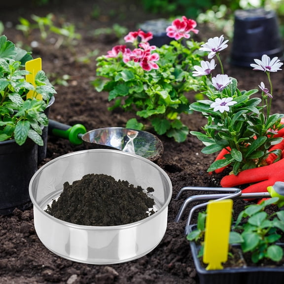 Toyandona Multifunctional Home Soil Sifter Stainless Steel Sieve with Stable Wire Screen