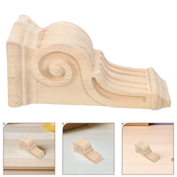 Toyandona Natural Wood Corbels for Fireplace Mantel and Shelves with French Vintage Inspired Design