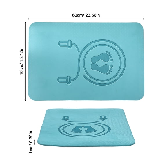 Toyandona Tpe Material Green Jump Rope Mat for Pilates Yoga and Home Fitness