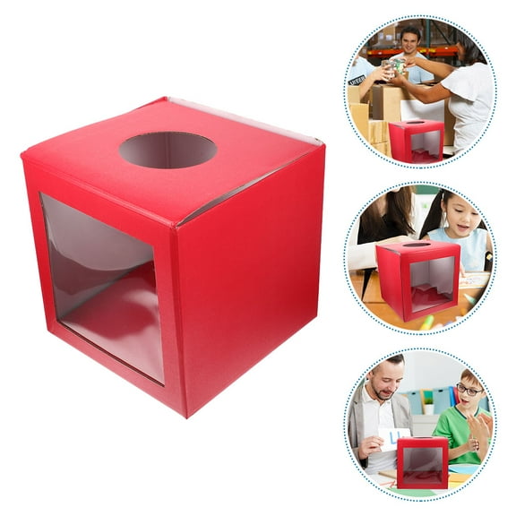 Toyandona Red Raffle Ticket Box, Fun and Engaging for Fundraising, 2Pcs