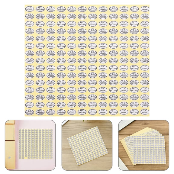 Toyandona Self Adhesive Oval Sticker Labels White Qc Passed Inspection Tags for Office and Packaging Surfaces