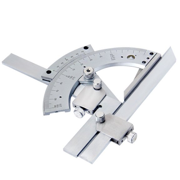 Toyandona Silver Precision Goniometer Universal Protractor with Plastic Box for Convenient Angle Measuring