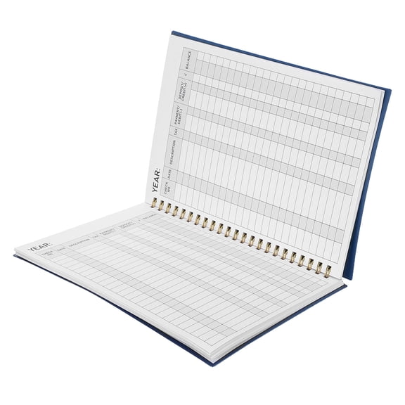 Toyandona Small Business Accounting Ledger Book Dark Blue for Effortless Transaction Management