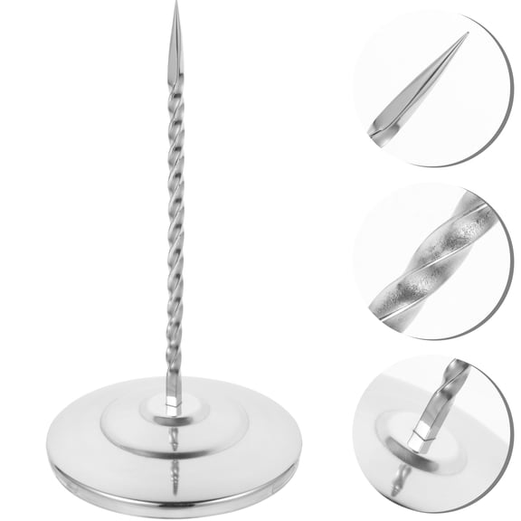 Toyandona Stainless Steel Receipt Holder for Restaurant Office Kitchen Silver Organizer Size 6 x 2.5 x 3.5 Inches