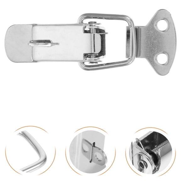 Toyandona Stainless Steel Spring Toggle Latch Catch with Padlock Hole for Cabinet and Chest