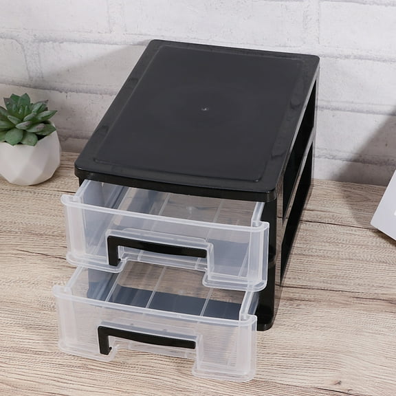 Toyandona Multi Layer Storage Shelf Black Plastic Storage Cabinet for Office and Living Room