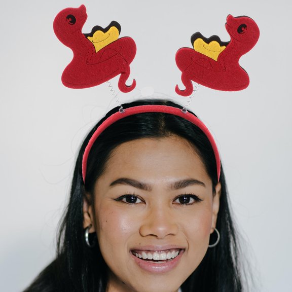 Toyandona Stylish Red Snake Headband Cloth Party Accessory for Spring Festival and Holiday Events