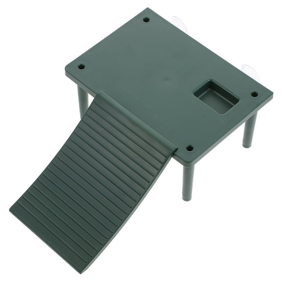 Toyandona Tortoise Rest Table Green Plastic for Tank Decor and Crawling Ability Exercise