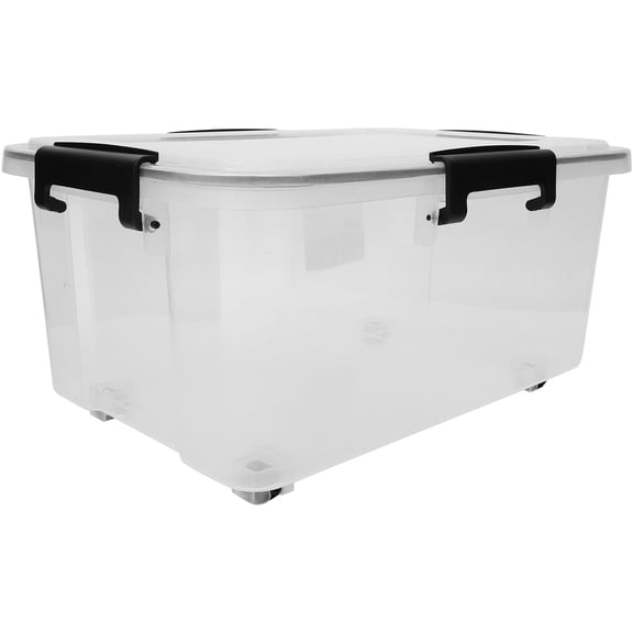 Toyandona Sturdy Lightweight Transparent Plastic Storage Box for Kitchen Use