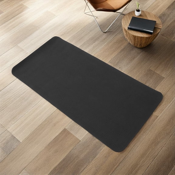 Supvox Black Nbr Exercise Mat for Home - Shock Absorption, Wear-Resistant