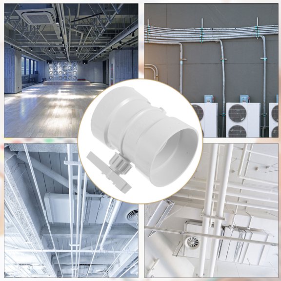 Toyandona Ventilation Tube Valve Manual Air Flow Control with Durable Plastic and Beige Finish