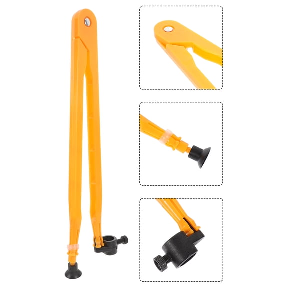 Toyandona Versatile Orange Drawing Compass Plastic Material Ideal for Blackboard and Classroom Use