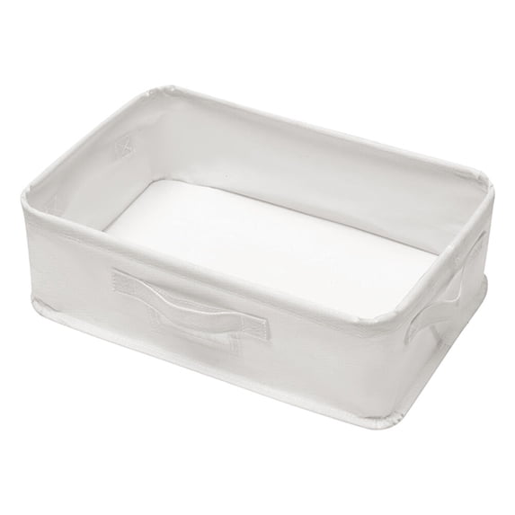 Toyandona White Cloth Storage Box for Home Use with Double Handles and ...