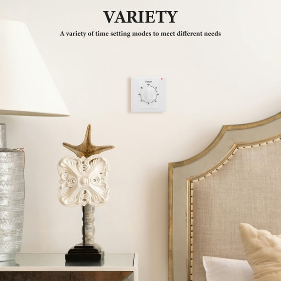 Toyandona White Mechanical Indoor Timer for Home Lighting and Electrical Appliance Control