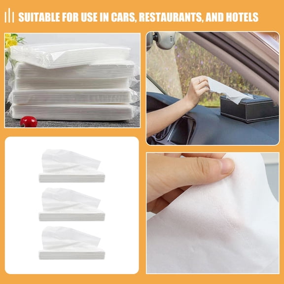 Toyandona White Paper Car Tissue Refill for Auto Visor Facial Tissues for Parties and Vehicle Use