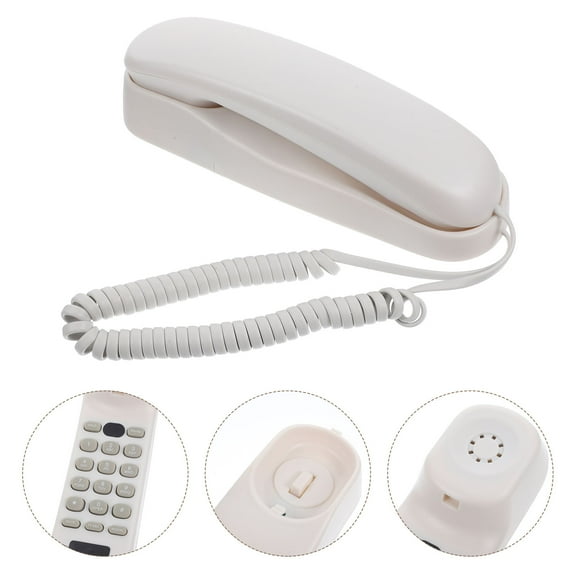Toyandona White Wall Mounted Phone for Home Use with User Friendly Button Design