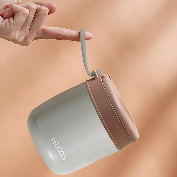 Toycle 304 Stainless Steel Insulated Soup Cup, Sealed Water Cup, Personalized Soup Pot, Cup With Handle Gift(J,Plastic)