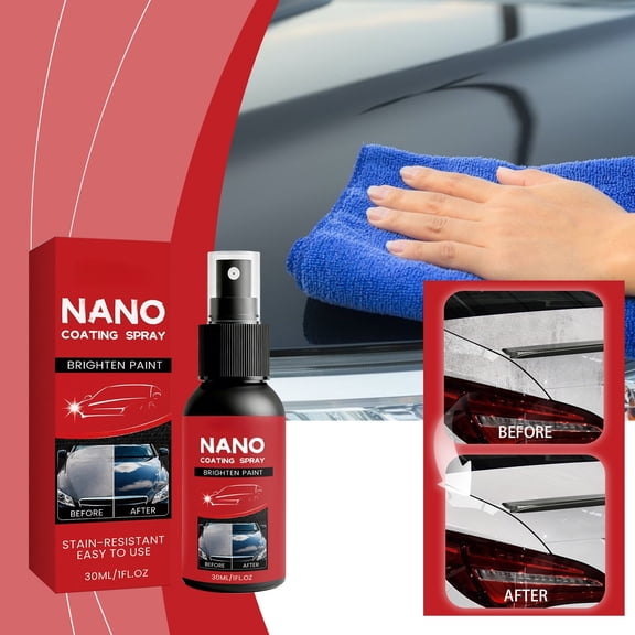 Toycle 30ml Nanoes Coating Spray Daily Car Surfaces Coating And Maintenance Restores Car Shine And Cleanliness(Red,Plastic)
