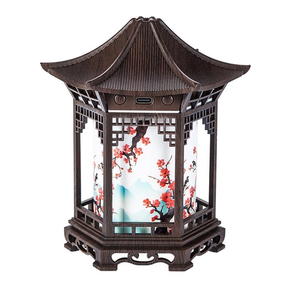 Toycle Aroma Diffuser Night Light 160ml Oil Diffuser With 2 Mist Modes Japanese Style Garden Humidifier For Yoga(Brown,Plastic)