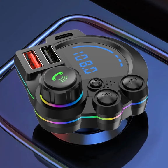 Toycle Bluetooth Transmitter Wireless Radio Adapter Car Kit With USB Charging Car Charger MP3 Player(Black,Plastic)