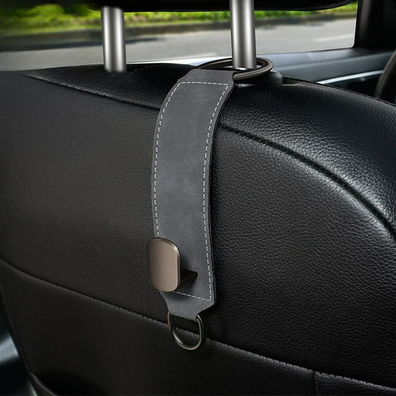 Toycle Car Flap Hook Car Front And Rear Storage Multi-functional Car Hanging Seats Hidden Metal Hook Storage(Gray,PU)