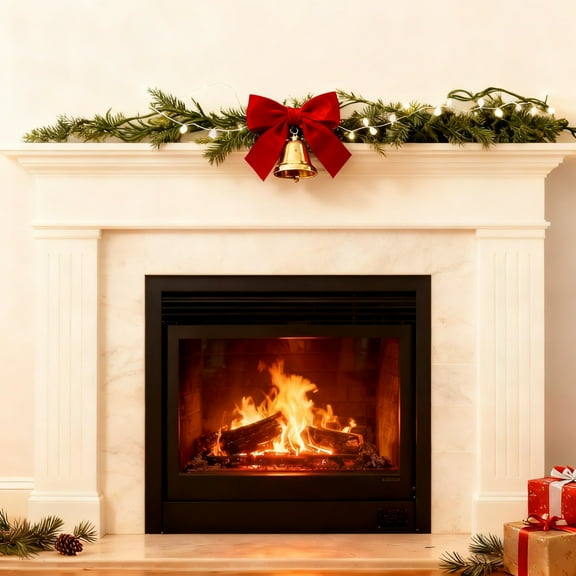 Toycle Christmas Artificial Pines Needle Cypresss Wreath Christmas Decoration Christmas Vines Circles Door Hanging Creatives News Style Christmas Wreath(F,Plastic)