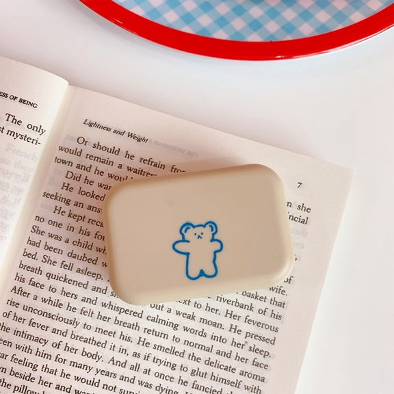 Toycle Contacts Lens Case Portable And Great Looking Travel Contacts Lens Storage Box Compact Holders For Daily And Travel Use(Beige,Plastic)