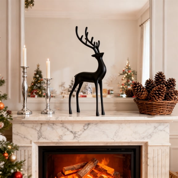 Toycle European-style Imitation Plastic Deer Statue For Entryway Decor(C,Plastic)