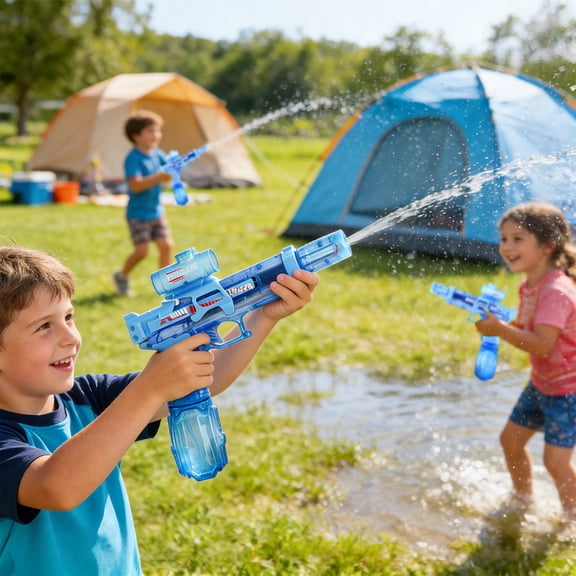 Toycle Firelight Ice Mouse Blast Electrics Water Guns Toy - Sprays Water In Continuous Streams High Pressure Strong Efficacy Long Range(Blue,Plastic)