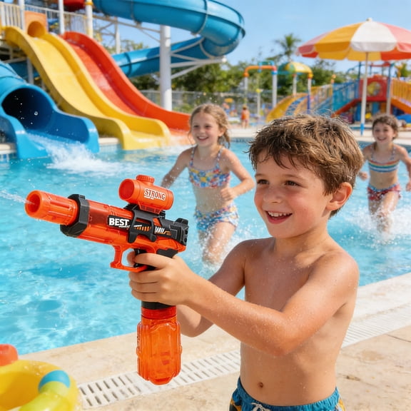 Toycle Firelight Ice Mouse Blast Electrics Water Guns Toy - Sprays Water In Continuous Streams High Pressure Strong Efficacy Long Range(Red,Plastic)