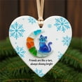 thumbnail image 1 of Toycle Heart-Shaped Sea Glass Friendship Decor Friendship Heart Keepsake Friendship Heart Ornament For Christmas Tree Hanging Ornaments(V,Acrylic), 1 of 1