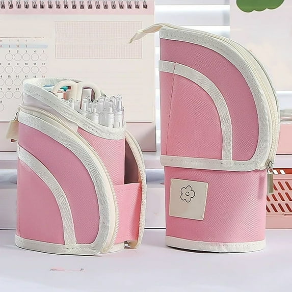 Toycle Multifunctional Retractable Pen Holders Large Capacity Pen Bag Multifunctional Storage Bag(S,Canvas)