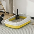 thumbnail image 1 of Toycle Semi Enclosed High Bar Litter Box With Splashs Proof Designs Provides Ample Space For Cats Includes Shovel For Kittens(U,Plastic), 1 of 6