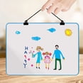 thumbnail image 1 of Toycle Small Whiteboard Dry Erase Board Portable Double-Sided Hanging Memo Board with Detachable Strap for Wall Fridge Locker Home Office Blue, 1 of 6