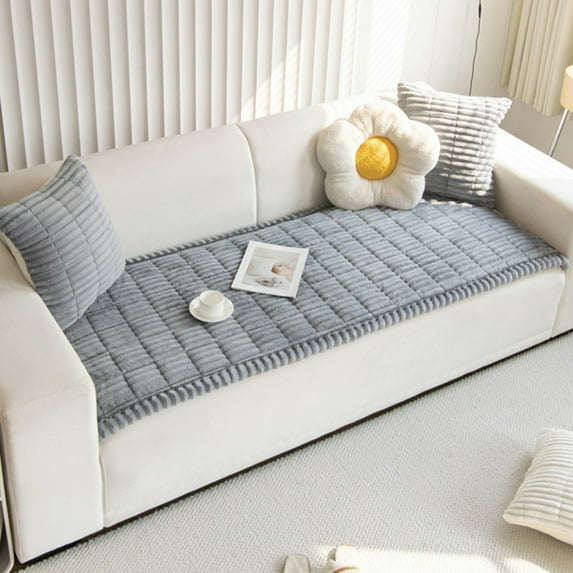 Toycle Sofa Cushion Couch Cover For Dogs Fuzzy Pet Couch Covers For Sofa Pet Friendly Thick Soft Sofa Slipcovers Cushion Protector(U.polyester)