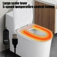 thumbnail image 1 of Toycle USB Winter Thermo-regulating Heated Plush Toilet Seat Household Washable Toilet Seat Cover Speed Heat Thermostat Plush Cushion(U,Flock), 1 of 5