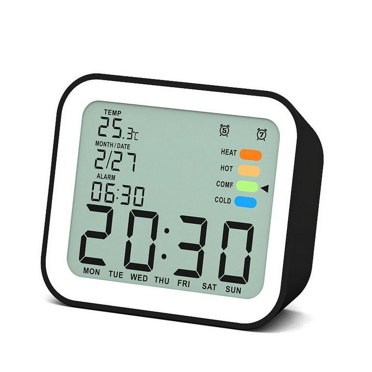 Toyella Alarm-Clock Calendar Desk Battery-Operated Backlight