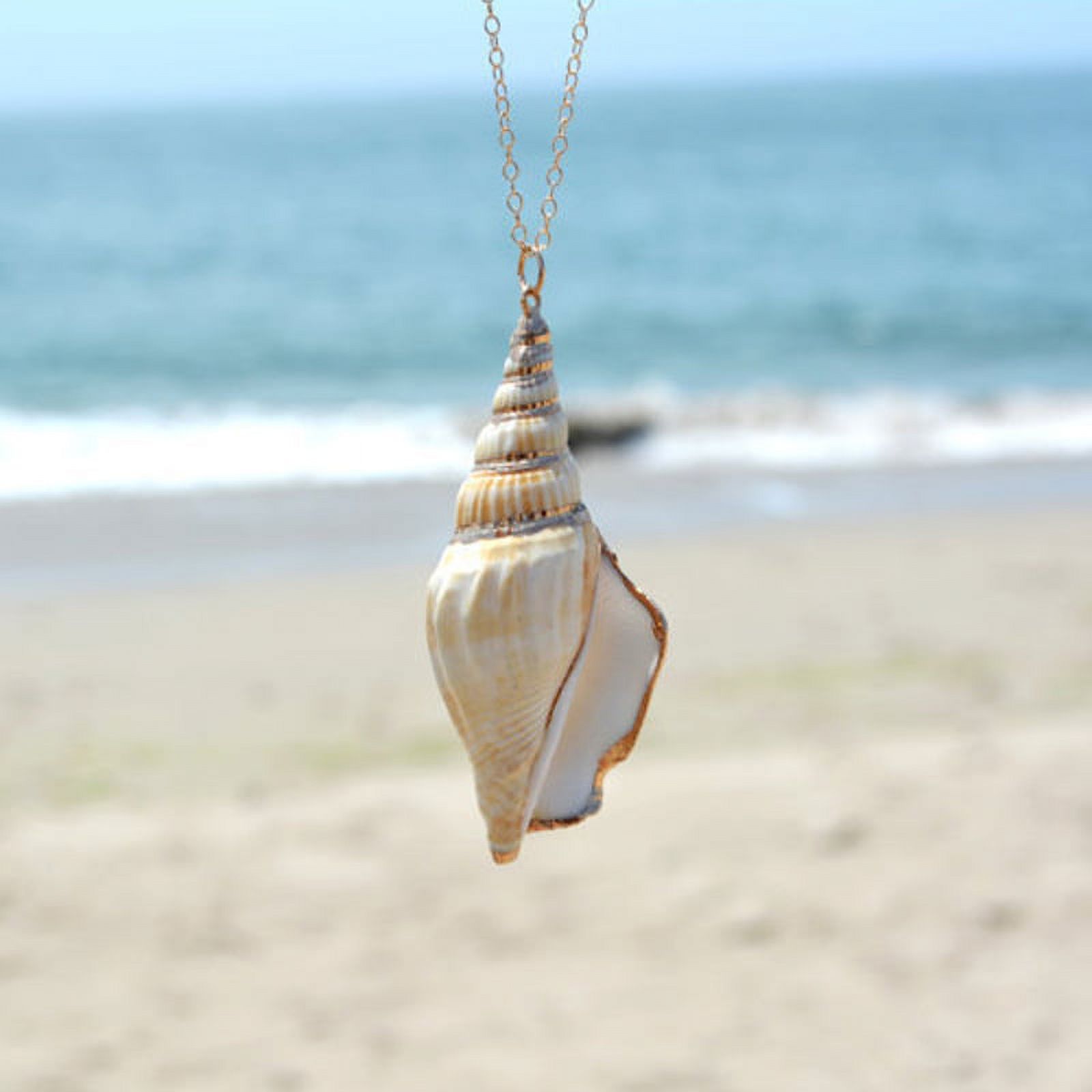 Toyella Conch shell necklace Gold Walmart