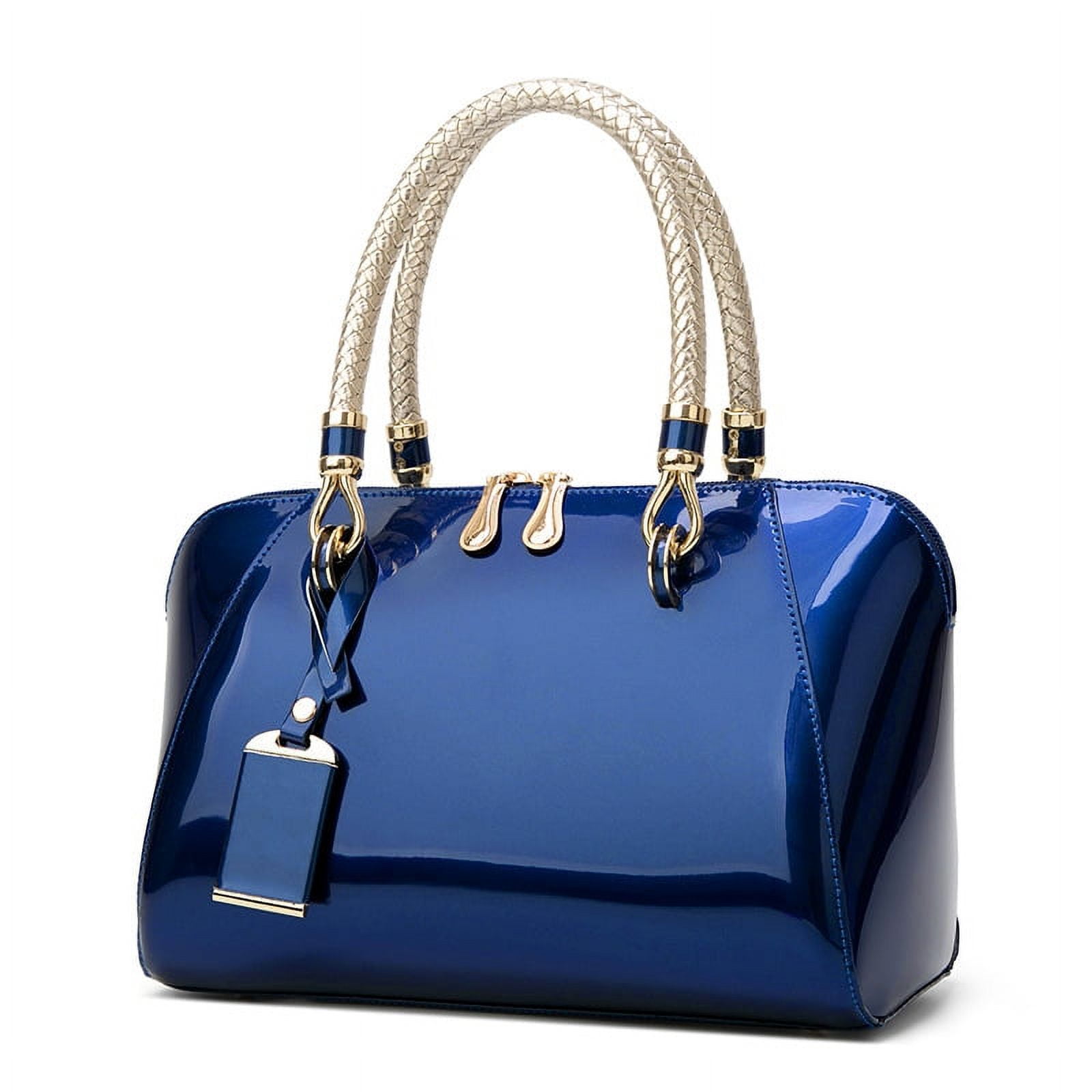 Toyella Patent Leather Handbags Shiny Handbag Fashion One shoulder Diagonal Bag Blue 99e6f956 e9c6 4e68 b167 137d51ae4b8b.b6a998872df96c1972d1cafdf8d9d16d