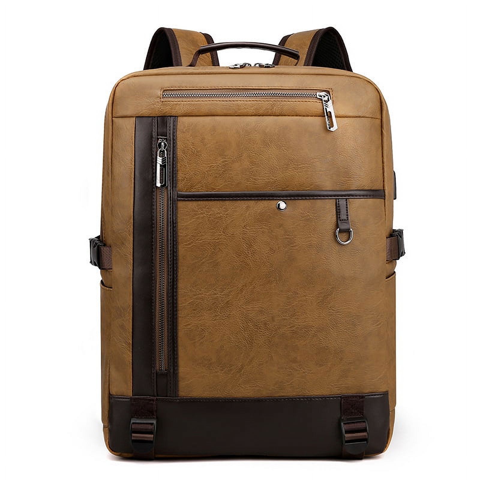 Toyella Summer New Trend Backpack Men's Business Travel Backpack Fashion Computer Bag Khaki - image 1 of 5