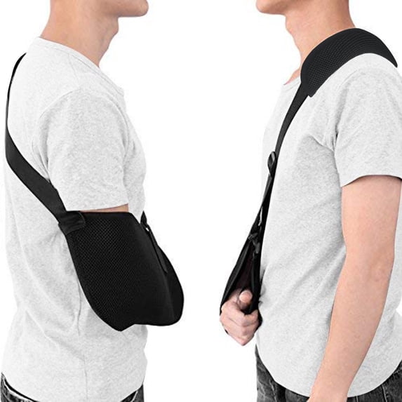 Toyeng 1PC Adjustable Breathable Arm Sling for Arm Injuries for Broken Bones and Rehabilitation Versatile Use and Work, Black