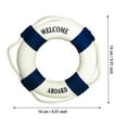 thumbnail image 1 of Toyeng 1PC Welcome Cloth Decorative Life Ring, Buoy Home Wall Nautical Decor, Blue, 1 of 6